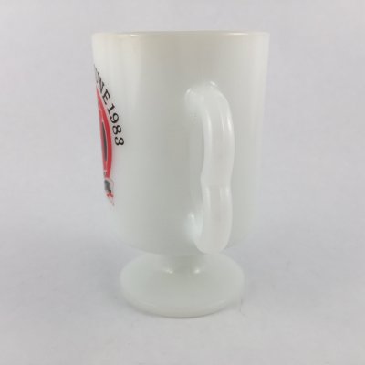 画像4: ビンテージ ミルクグラス 21st フェアグレン アート フェスティバル フッテッドマグ 1983年