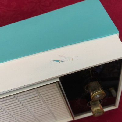 画像5: ビンテージ真空管ラジオ　ＦＭ／ＡＭ　ターコイズとホワイト　動作確認済【動画あり】