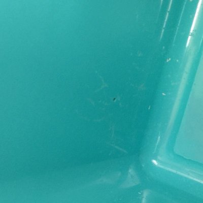 画像10: ビンテージ・ラストロウェア　キャニスター（大）ターコイズカラー「F」デザイン　1940年代〜1950年代　