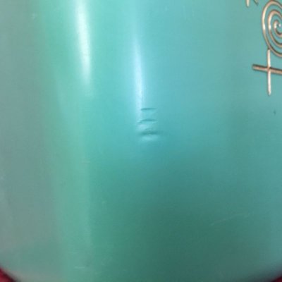 画像8: ビンテージ・ラストロウェア　キャニスター（大）ターコイズカラー「F」デザイン　1940年代〜1950年代　