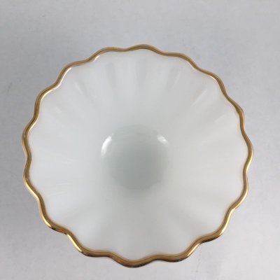 画像4: ＊ファイヤーキング レイチェル・ミルクグラス ゴールドトリム・ボウル 1960s~1970s