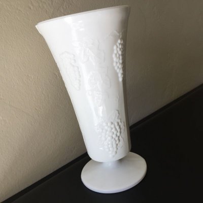 画像1: インディアナグラス　ミルクグラス　ハーベストグレープ　花瓶（大）