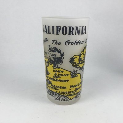 画像2: ビンテージ・カリフォルニア土産　フロスグラス・タンブラー