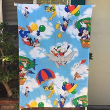 他の写真1: ディズニー　ミッキー&ミニー&　気球/風船　ツインサイズ　フラットシーツ