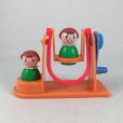 画像1: ビンテージ フィシャープライス 遊具で遊ぶ双子ちゃん (1)