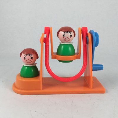 画像1: ビンテージ フィシャープライス 遊具で遊ぶ双子ちゃん