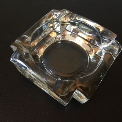 画像5: ビンテージ灰皿　　ヘビー・クリスタルグラス　クリアー　２個セット