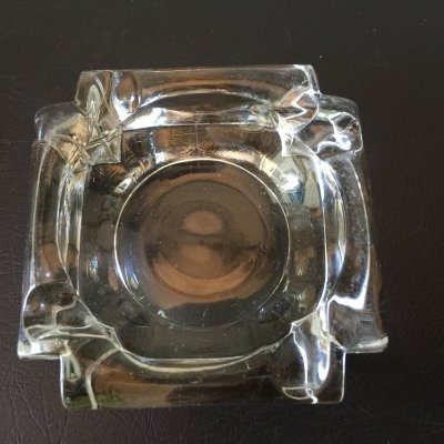 画像4: ビンテージ灰皿　　ヘビー・クリスタルグラス　クリアー　２個セット