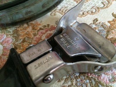 画像8: パイレックス　1940年代ブルーグラスフレームウェア　スキレット　ハンドル付