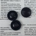 ビンテージ　ブラック・ダブルラウンド ボタン 3pc セット