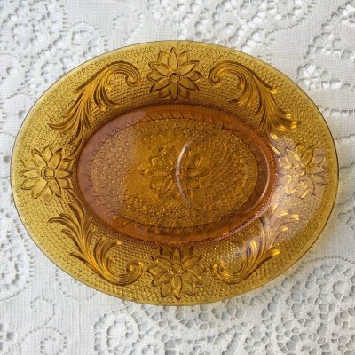 画像6: インディアナグラス　ティアラ・サンドイッチ　アンバー　スナック/カナッペセット 