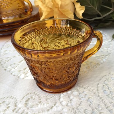 画像9: インディアナグラス　ティアラ・サンドイッチ　アンバー　スナック/カナッペセット 