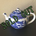 sold HIC　ブルーウィロー　ティーポット（US 3カップ）陶製茶こしインナー付　日本製