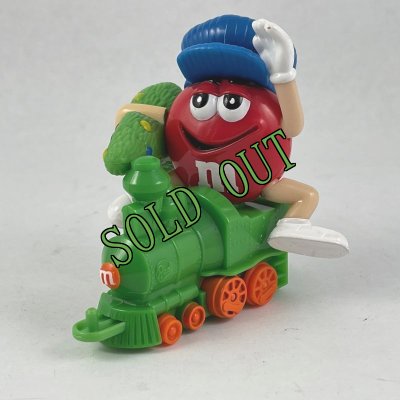 画像1: ＊　M&M's クリスマス・グリーン汽車・クリスマスツリーを運ぶレッド