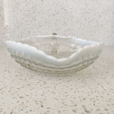 画像4: アンカーホッキング　ムーンストーン　ハンドル付ハート型ボンボン・ボウル　1941〜1946年