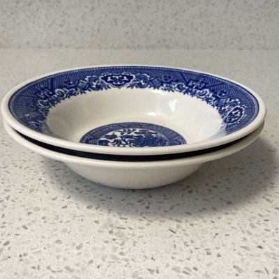 画像3: ロイヤル　ブルーウィロー　リム付シリアルボウル２個セット　16cm　1948〜1960　made in USA