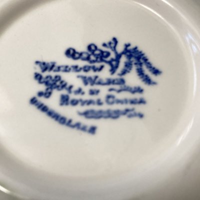 画像6: ロイヤル　ブルーウィロー　リム付シリアルボウル２個セット　16cm　1948〜1960　made in USA