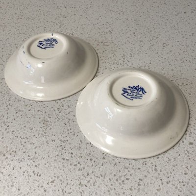 画像4: ロイヤル　ブルーウィロー　リム付シリアルボウル２個セット　16cm　1948〜1960　made in USA