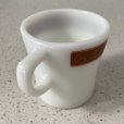 画像6: パイレックス　ミルクグラス　ブロンズスクロール　マグカップ　２個セット