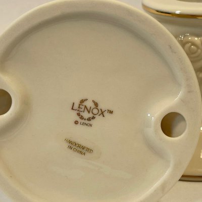 画像7: ＊レノックス　アイボリー＆ゴールドトリム キャンドルフォルダー