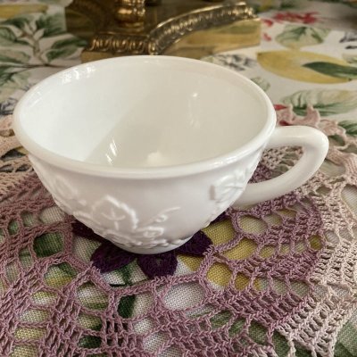 画像10: インディアナグラス　ミルクグラス　ハーベストグレープ　カップ &ソーサー 