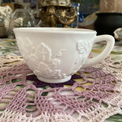 画像9: インディアナグラス　ミルクグラス　ハーベストグレープ　カップ &ソーサー 