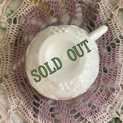 画像5: sold インディアナグラス ミルクグラス ハーベストグレープ ティーカップ 