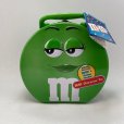 画像1: sold ＊M&M's グリーン・ミニランチ缶ボックス 2001 (1)