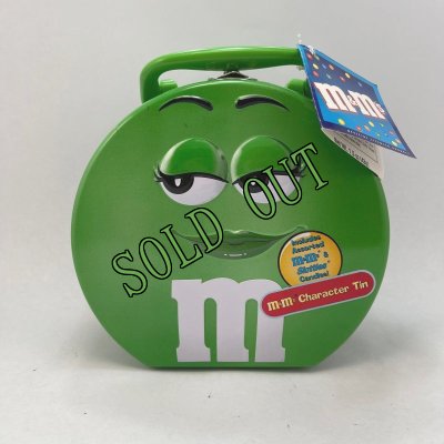 画像1: sold ＊M&M's グリーン・ミニランチ缶ボックス 2001