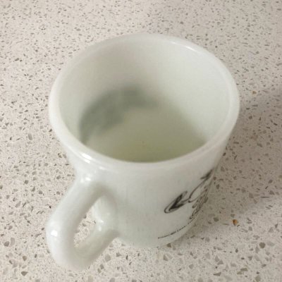 画像3: スヌーピー アンカーホッキング ミルクグラス マグ ライフ・イズ・ピュア・ジョイ 1965年