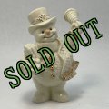 sold ＊レノックス　アイボリー＆ゴールドトリム　スノーマン/雪だるま君