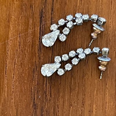 画像5: ビンテージ ラインストーン ブレスレット＆ピアス セット