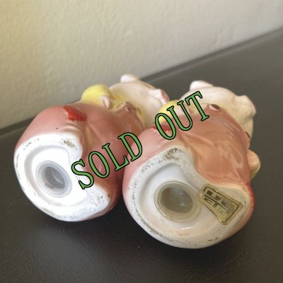 画像6: sold ビンテージ・ピギー・ソルト＆ペッパー　シェイカーセット
