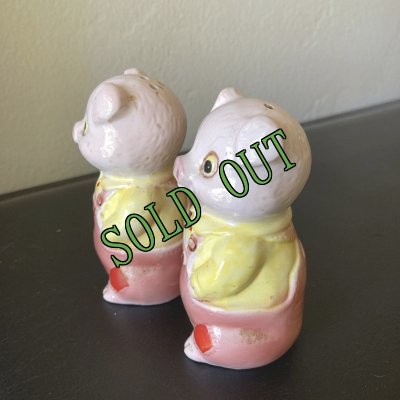 画像3: sold ビンテージ・ピギー・ソルト＆ペッパー　シェイカーセット