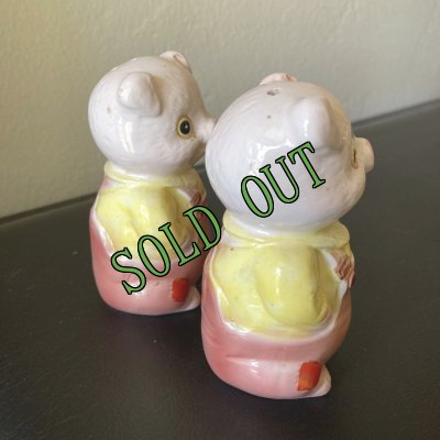 画像5: sold ビンテージ・ピギー・ソルト＆ペッパー　シェイカーセット