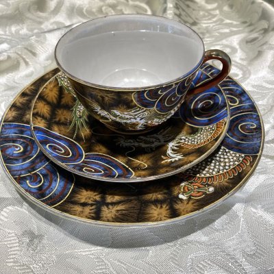 画像4: 里帰りオールドジャパン　KP印（四日市KIEJIRI）　手描きドラゴン・トリオ4組12ピースセット