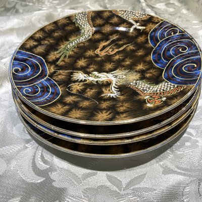 画像6: 里帰りオールドジャパン　KP印（四日市KIEJIRI）　手描きドラゴン・トリオ4組12ピースセット