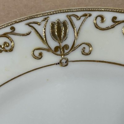 画像4: 里帰りオールドノリタケ 175クリスマスボール トリオセット 金彩カップ＆ソーサー・ブレット＆バタープレート #1