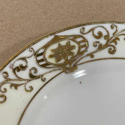 画像5: 里帰りオールドノリタケ 175クリスマスボール トリオセット 金彩カップ＆ソーサー・ブレット＆バタープレート #1