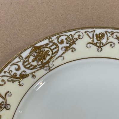 画像4: 里帰りオールドノリタケ　1912年 175クリスマスボール　 金彩ランチプレート #3