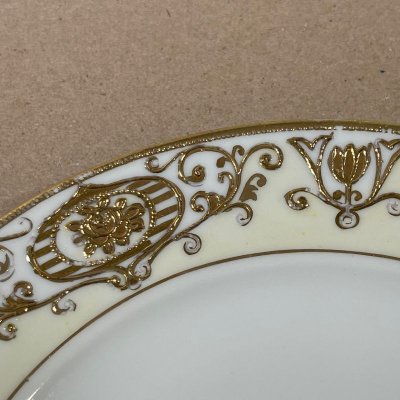 画像3: 里帰りオールドノリタケ　1912年 175クリスマスボール　 金彩ランチプレート #3