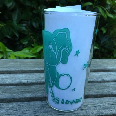 画像6: ビンテージ・ジョリー・ジャンボ タンブラー ミルキーグリーン ホッケー象さん