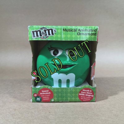 画像1: sold ＊　新品 M&M's グリーン音付き・ライト付き オーナメント 2007年