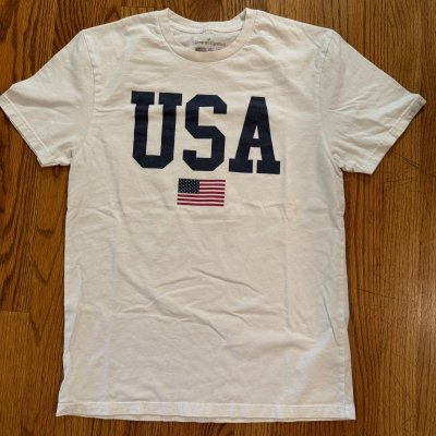 画像1: ＊　MEN ゼネラル・スタンダード製 USA 白 T-シャツ サイズ-M 米国製