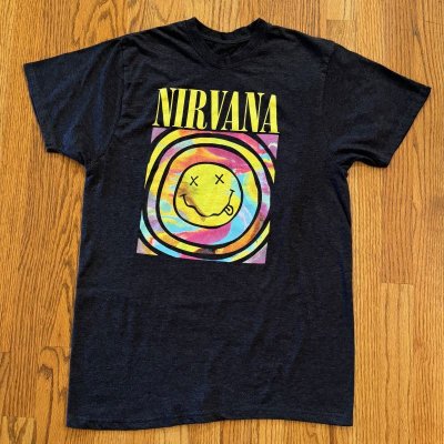 画像1: ＊　MEN NIRVANA グラフィック・スマイル T-シャツ 