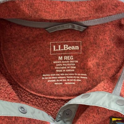 画像2: ＊　WOMEN LL Bean プルオーバー ハーフボタン ニットジャケット　霜降オレンジ　サイズ-M