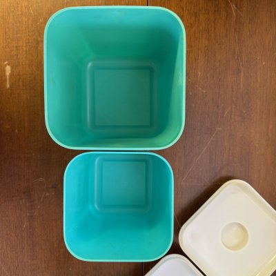 画像20: ＊　1950年代　コルス社　プラスチック ビンテージ・キャニスター　ターコイズ　４個セット