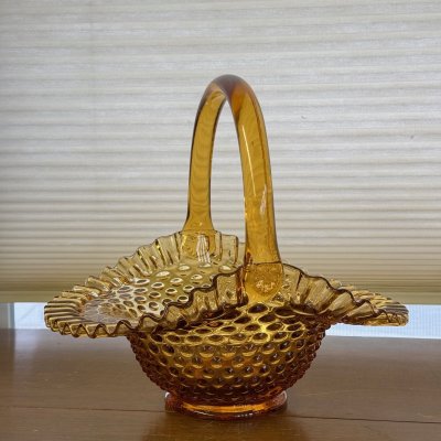 画像1: ＊　フェントン アンバーグラス大型バスケット