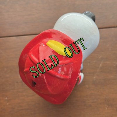 画像5: sold　消防士のスヌーピー　ビンテージ貯金箱　1966年 Taiwan