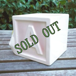 画像2: sold ベビープランター　アルファベットブロック　ベビーとネコちゃん (2)